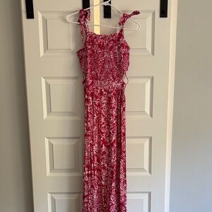 Red Floral Maxi Dress
